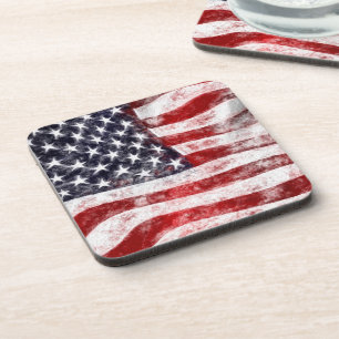 American Flag, 4th of July Set of Coasters