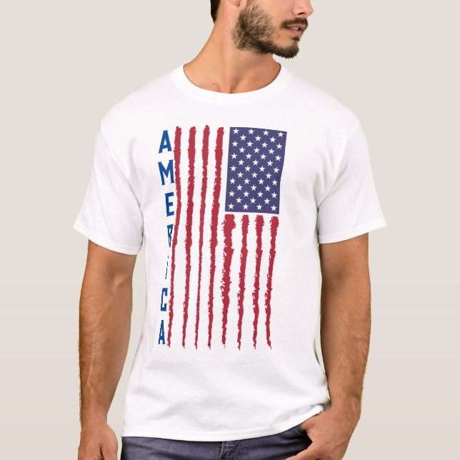 American Flag 4th of July T-Shirt (Front)