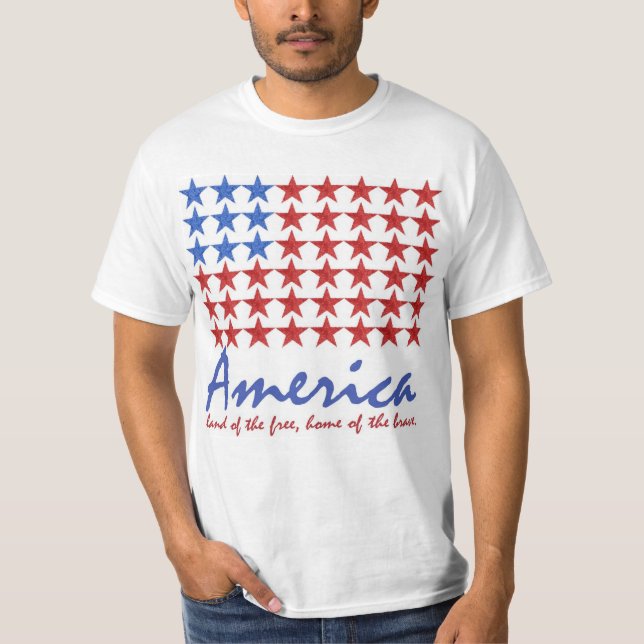 American Flag 4th of July T-SHIRT (personalise it) (Front)