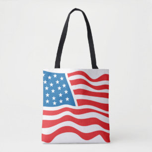 American Flag - 4th of July Tote Bag