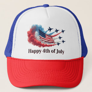 American Flag, 4th of July Trucker Hat
