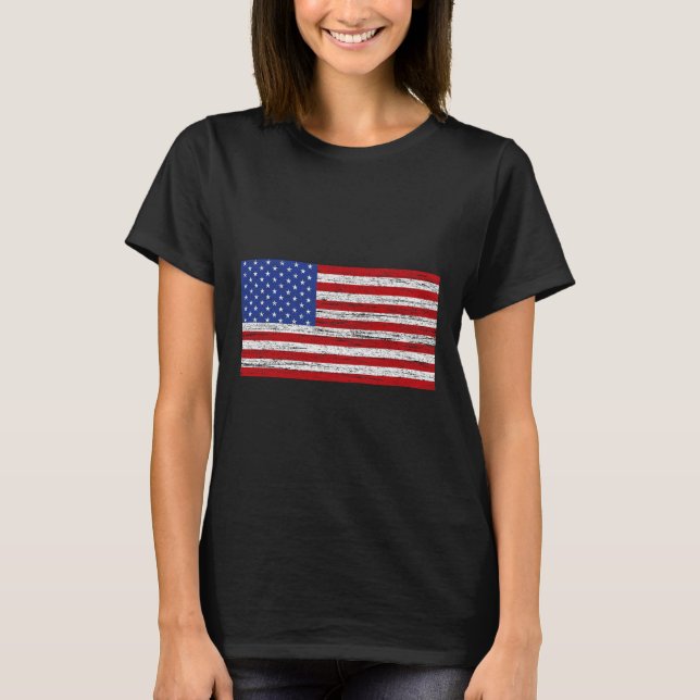 American Flag 4th Of July USA Patriotic  T-Shirt (Front)