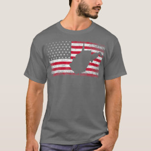 American Flag 4th of July West Virginia WV Men T-Shirt