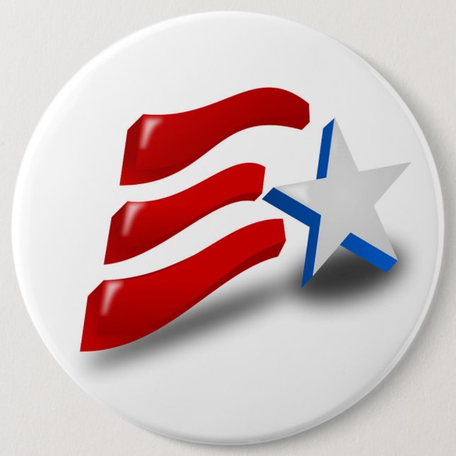 AMERICAN FLAG 6 CM ROUND BADGE (Front)