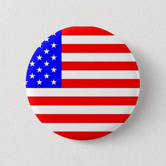 AMERICAN FLAG 6 CM ROUND BADGE (Front)