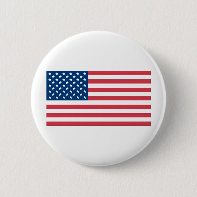 American Flag 6 Cm Round Badge (Front)