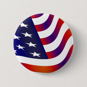 American Flag 6 Cm Round Badge