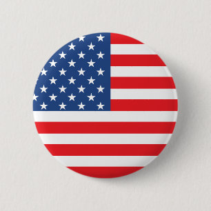 American Flag 6 Cm Round Badge