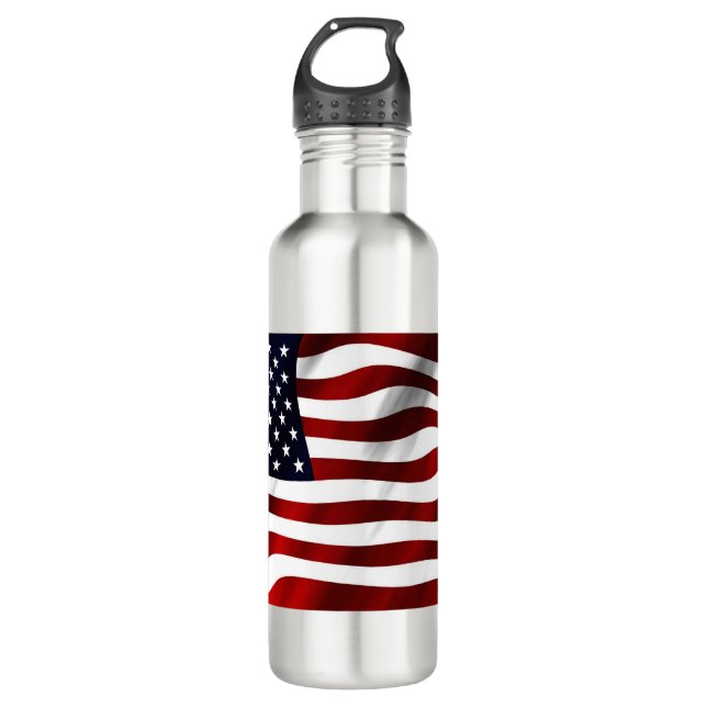 American Flag  710 Ml Water Bottle (Front)