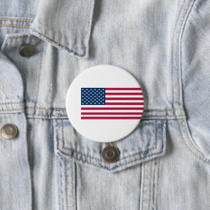 American flag 7.5 cm round badge