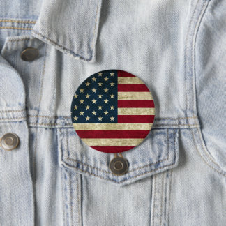 American Flag 7.5 Cm Round Badge