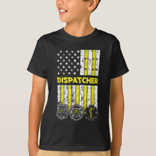 American Flag 911 Operator Dispatch-er Police Fire T-Shirt