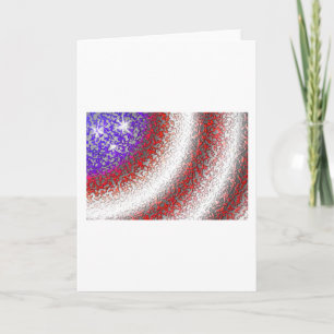 American Flag Abstract Card