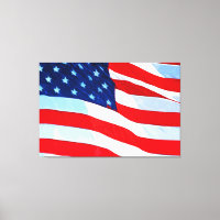 American Flag Abstract Impressionism