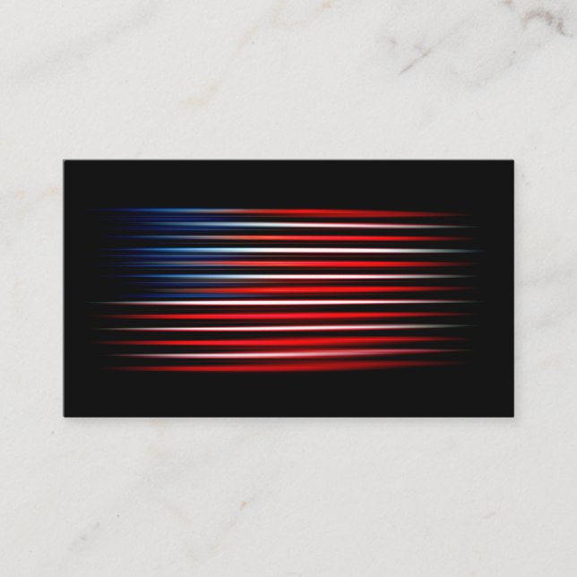 American Flag Abstract Striped Business Card (Front)