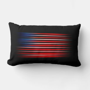 American Flag Abstract Striped Lumbar Cushion