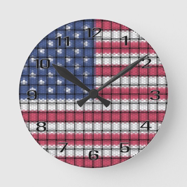 American Flag Acrylic Wall Clock (Front)