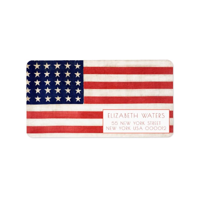 AMERICAN FLAG ADDRESS LABELS (Front)