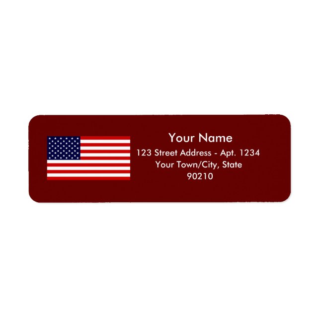American Flag Address Labels (Front)