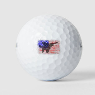 American Flag Aeroplane  Patriotic Air Force War P Golf Balls