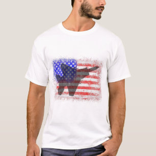 American Flag Aeroplane Patriotic Air Force War P T-Shirt
