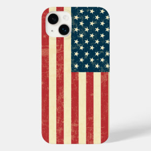 American Flag Aged Faded Case-Mate iPhone 14 Plus Case