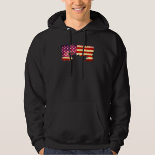 American Flag Airboat Captain Racing Tour America  Hoodie