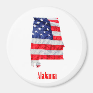 American Flag Alabama United States Magnet
