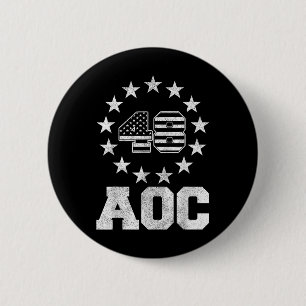 American Flag Alexandria For President 2028, A.o.c 6 Cm Round Badge