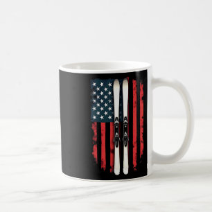 American Flag Alpine Skiing Skier 1 Coffee Mug