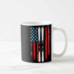 American flag alpine skiing skier American flag al Coffee Mug