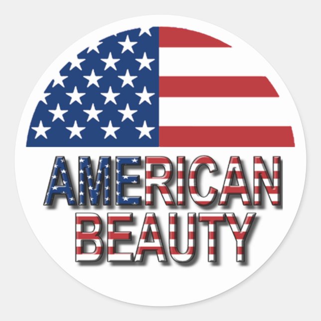 American Flag - American Beauty Sticker (Front)