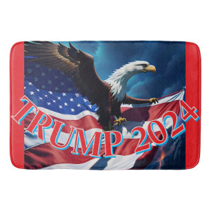 American Flag American Eagle TRUMP 2024 Bath Mat