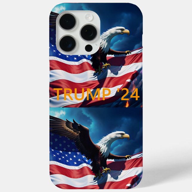 American Flag American Eagle TRUMP 2024 Case-Mate iPhone Case (Back)