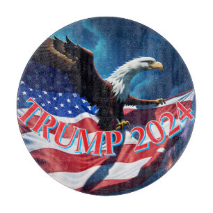 American Flag American Eagle TRUMP 2024 Cutting Board