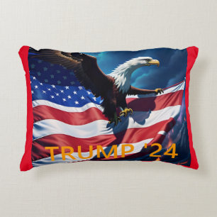 American Flag American Eagle TRUMP 2024 Decorative Cushion
