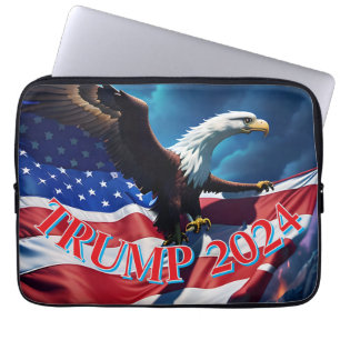 American Flag American Eagle TRUMP 2024 Laptop Sleeve