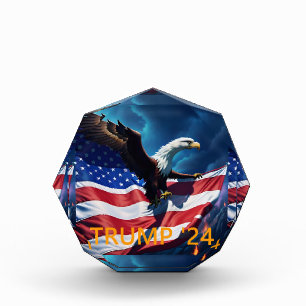 American Flag American Eagle TRUMP 2024 Photo Block