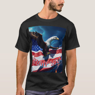 American Flag American Eagle TRUMP 2024 T-Shirt