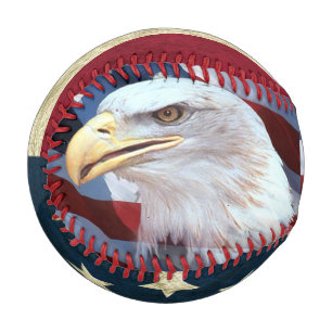 American Flag and Bald Eagle Baseball