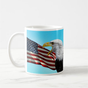 American Flag and Bald Eagle Patriotic Mug