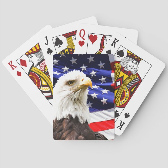 American Flag and Bald Eagle Playing Cards (Back)