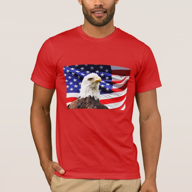 American Flag and Bald Eagle T-Shirt (Front)