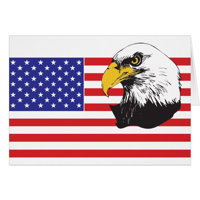 American Flag and Eagle (Front Horizontal)