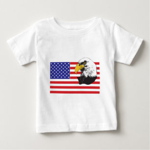 American Flag and Eagle Baby T-Shirt
