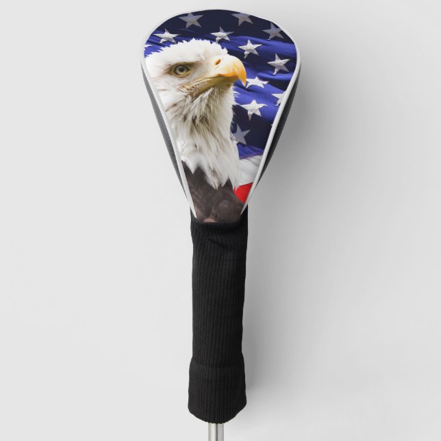 American Flag and Eagle Golf Head Cover (Front)