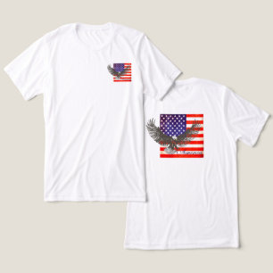 American flag and eagle line art Americana t-shirt Tri-Blend Shirt