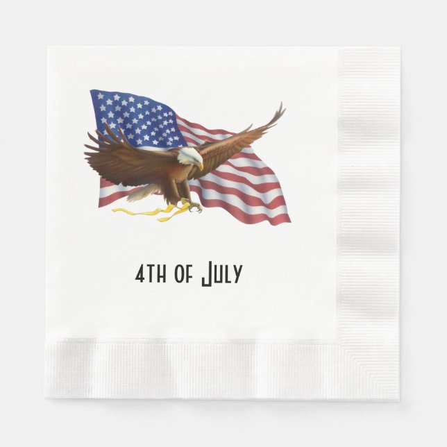 American Flag and Eagle Napkin (Front)
