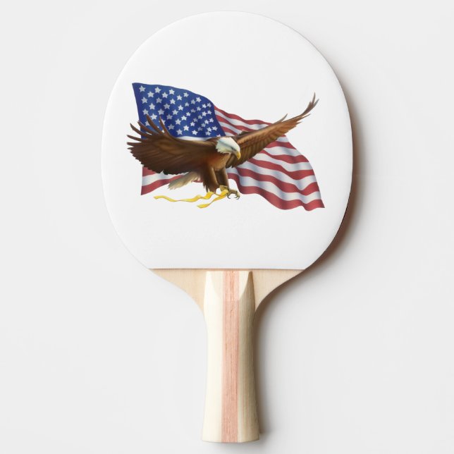 American Flag and Eagle Ping Pong Paddle (Front)