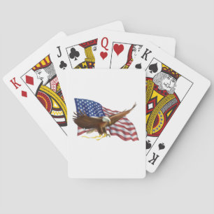 American Flag and Eagle Playing Cards